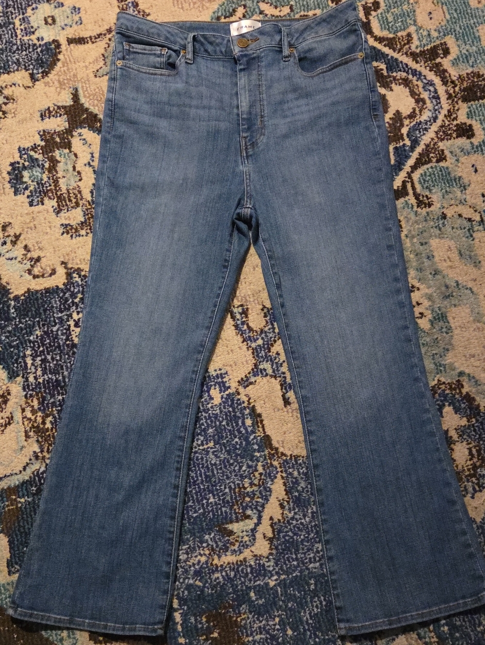 Frame Denim Cropped Flare Jeans